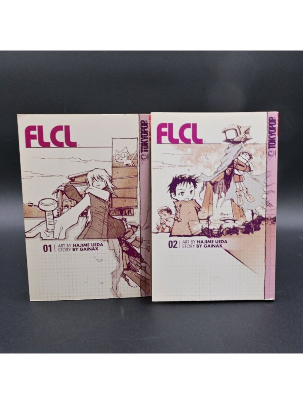 Tokyopop FLCL Fooly Cooly Manga Volumes 1-2 Set English Graphic Novel OOP
